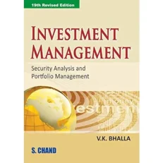 Investment Management Security Analysis & Portfolio Management - Paperback - Bhalla V.k